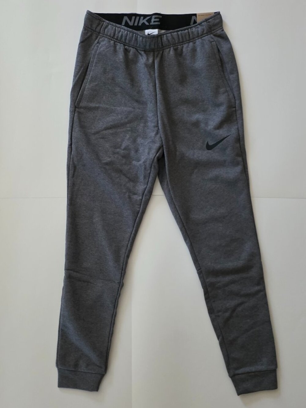 Nike Dry Dri-FIT Taper Fitness Fleece Jogger Pants CZ6379-071 Mens Gray Small